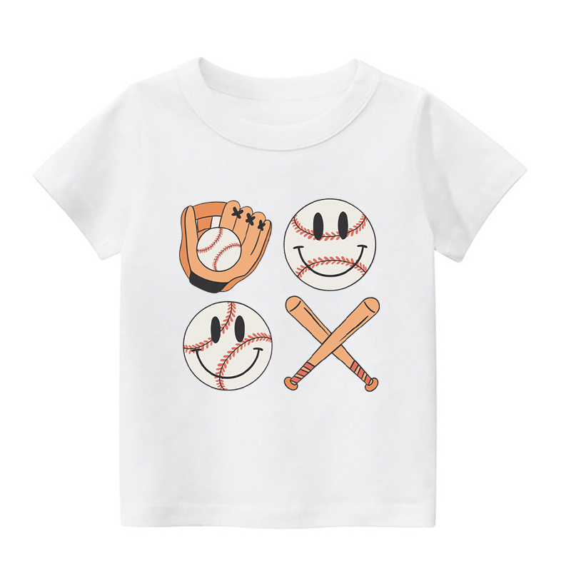 Baseball Vibes Baseball Bat Sports Kids Shirt