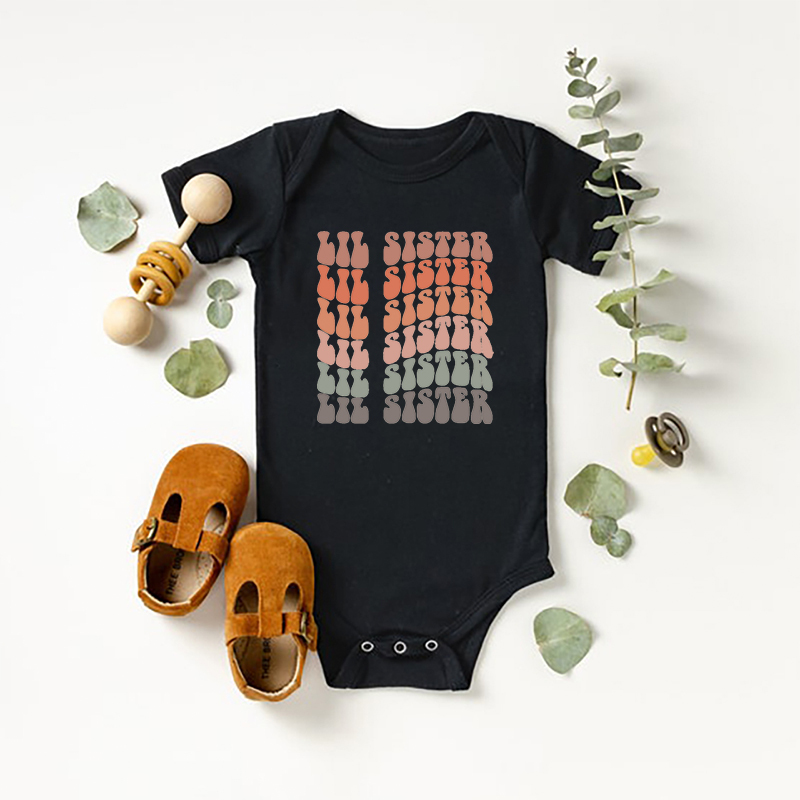 Retro Lil Sister Baby Bodysuit