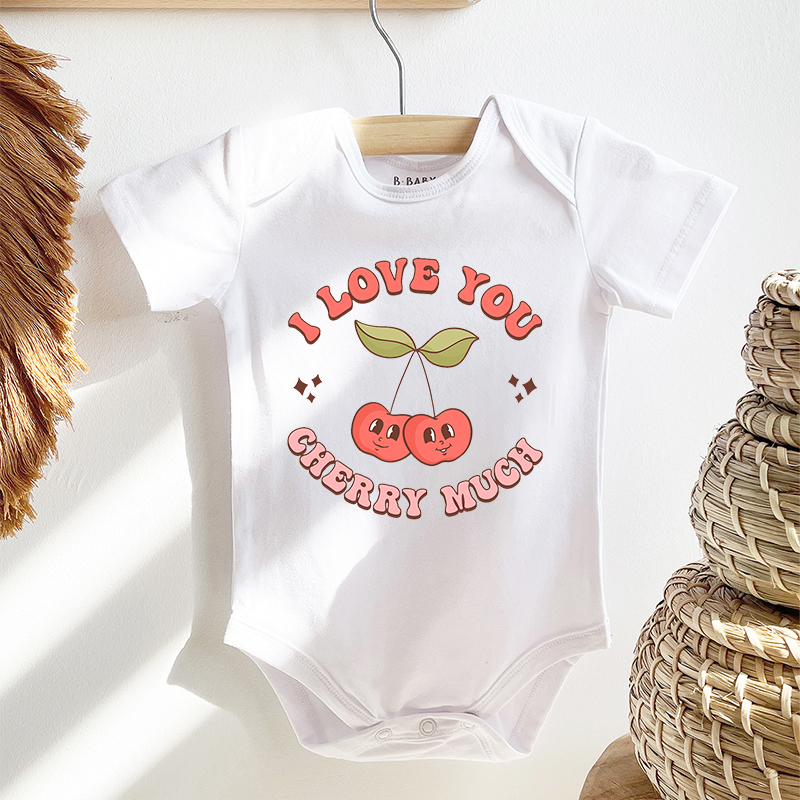 I Love You Cherry Much Bodysuit For Baby