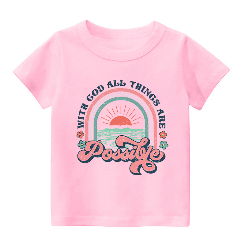 With God All Things Are Possible Kids Shirt