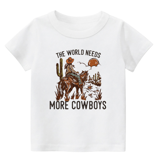 The World Needs More Cowboys Kids T-Shirt