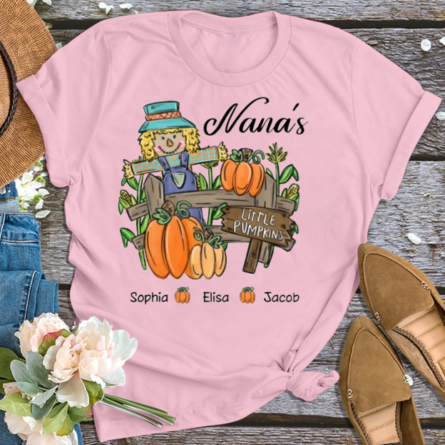 Scarecrow Thanksgiving Personalized Grandma Shirt 