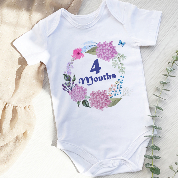 Floral Monthly Milestone Bodysuit