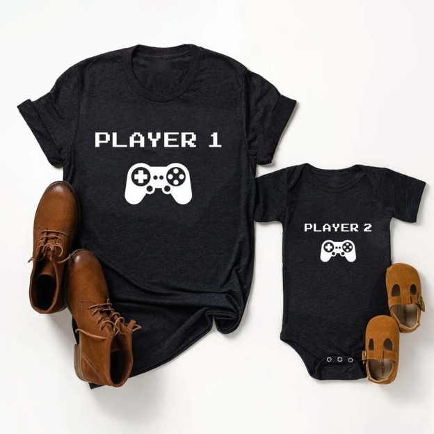 Matching First Father's Day Bodysuit & Shirts (Player)