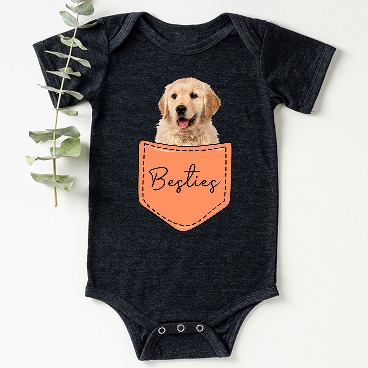 Personalized Pocket Pet Baby Bodysuit