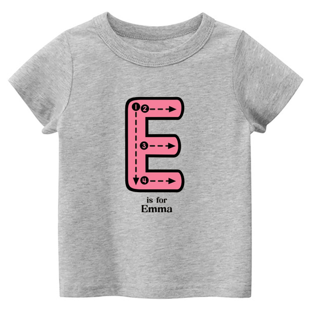 Personalized N Is For Name Tracing Alphabet Kids Shirts