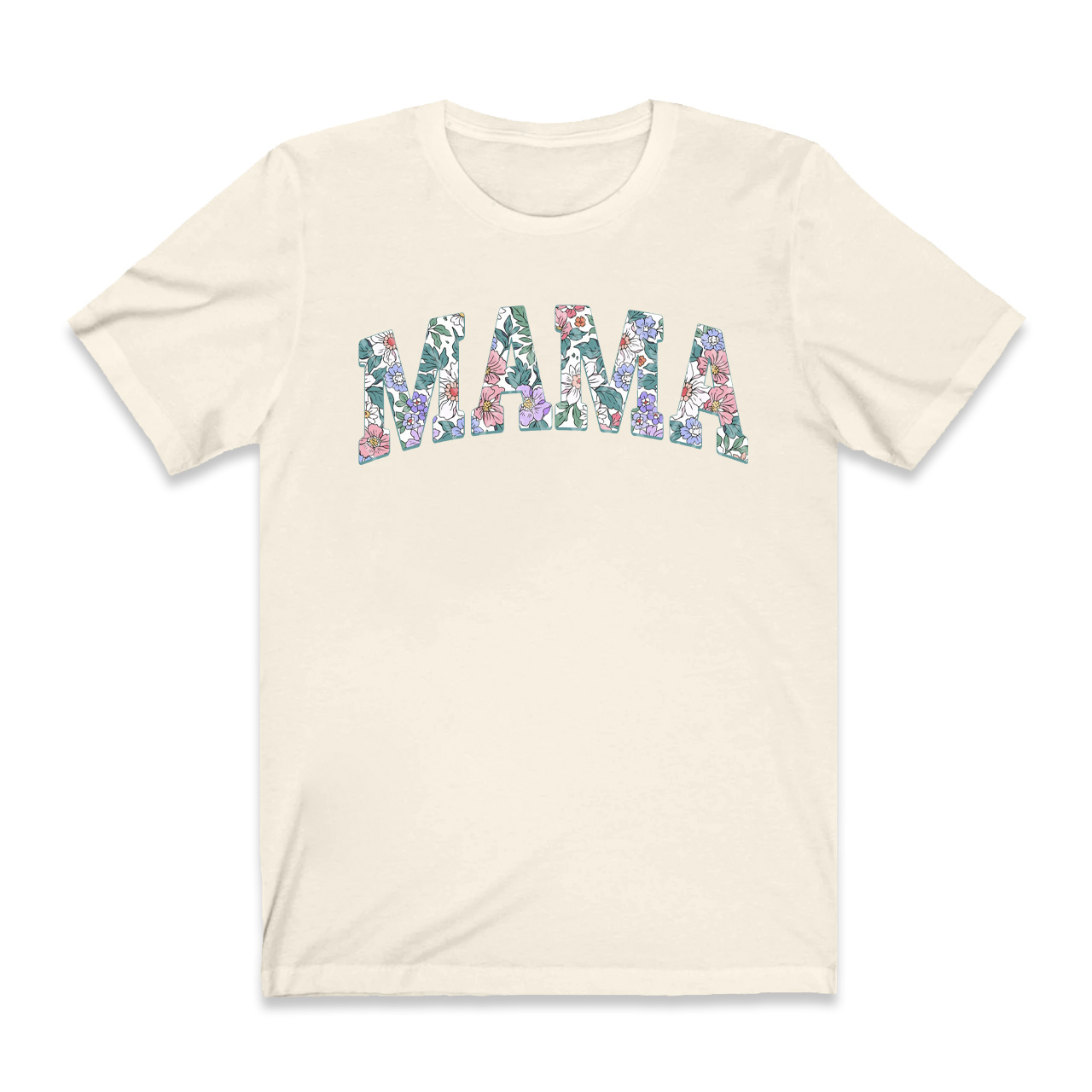 Summer Floral Mama Retro Mom Shirt