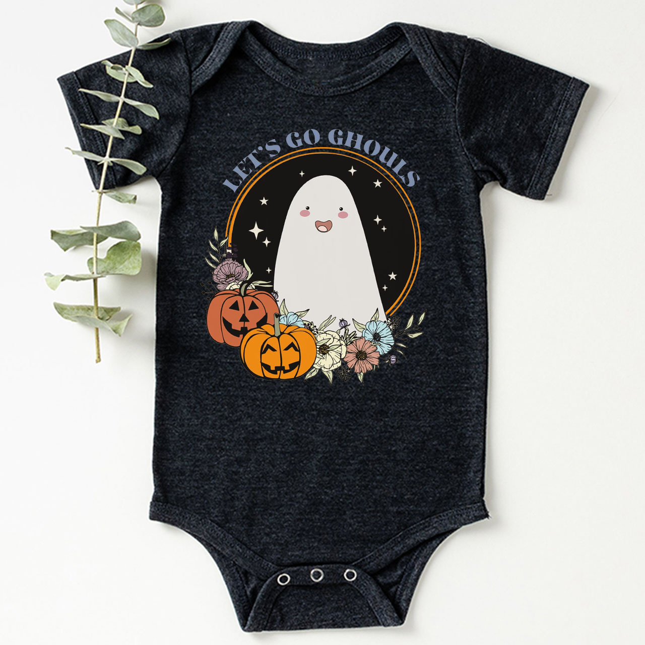 Let's Go Ghouls Halloween Baby Bodysuit