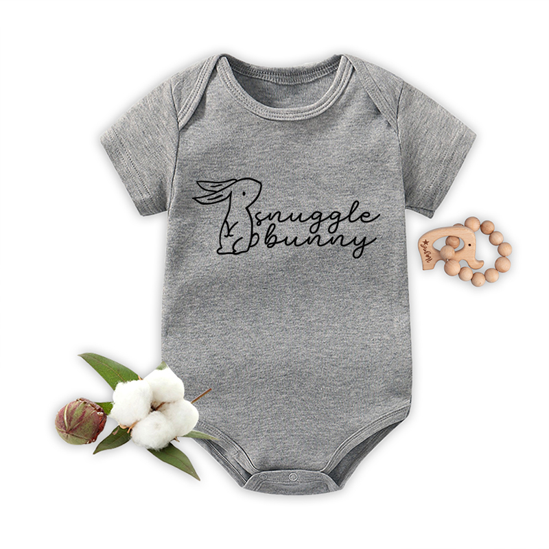Cute Snuggle Bunny Easter Baby Bodysuit