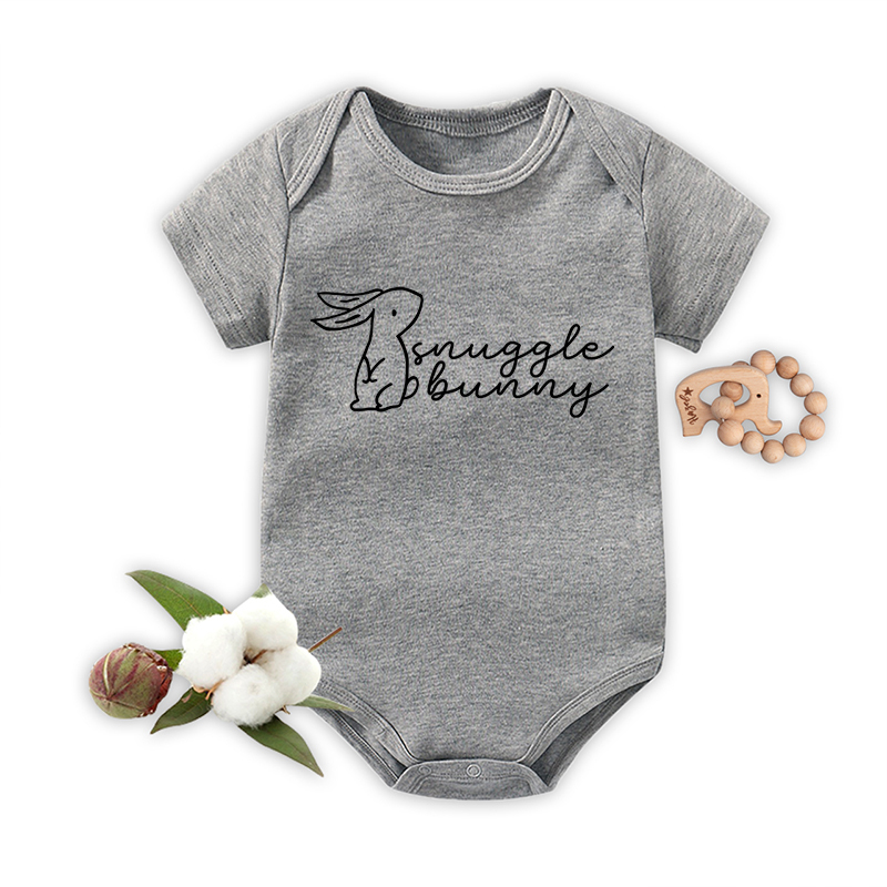 Cute Snuggle Bunny Easter Baby Bodysuit