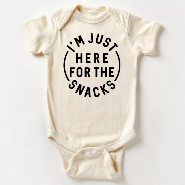 I'm Just Here For The Snacks Bodysuit For Baby