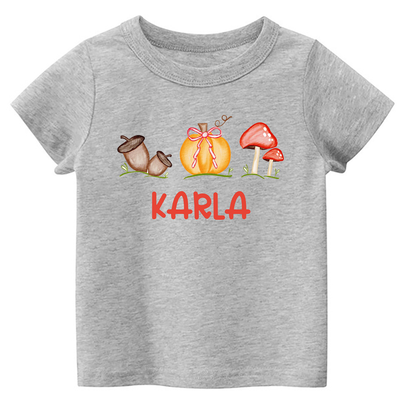 Personalized Fall Mushroom Kids Shirt 