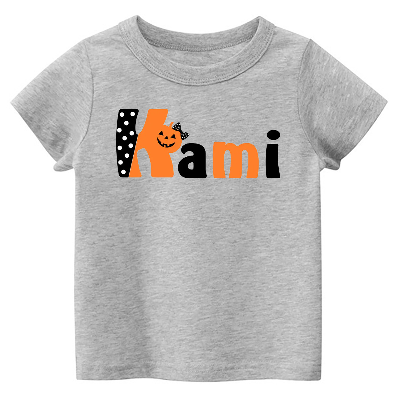 Personalized Halloween Pumpkin Letters Kids Shirt 