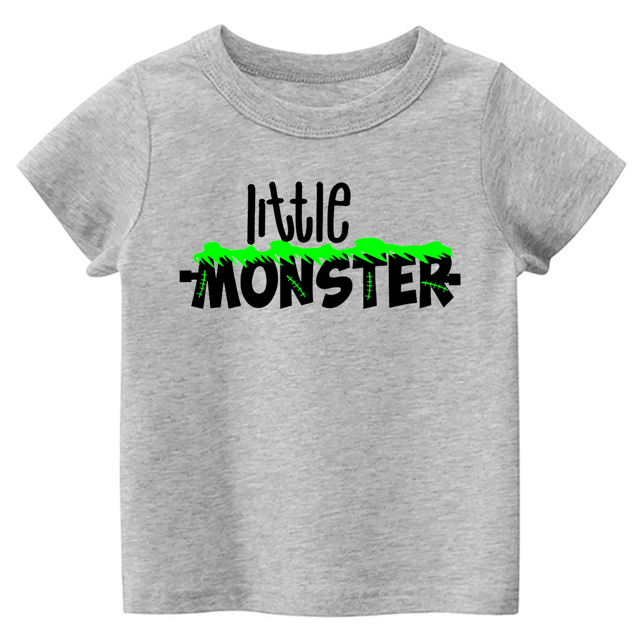 Halloween Little Monster With Green Scar Kids Shirt 