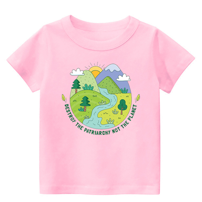 Destroy The Patriarchy Earth Day Kids T-Shirt