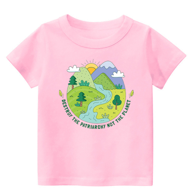 Destroy The Patriarchy Earth Day Kids T-Shirt