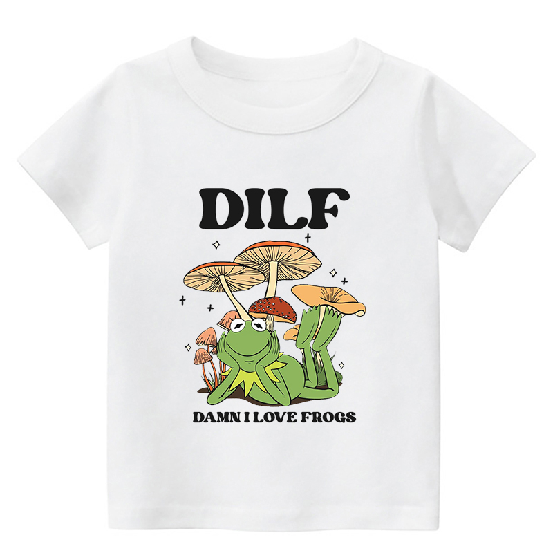 Damn I Love Frogs Dilf Toddler Shirt
