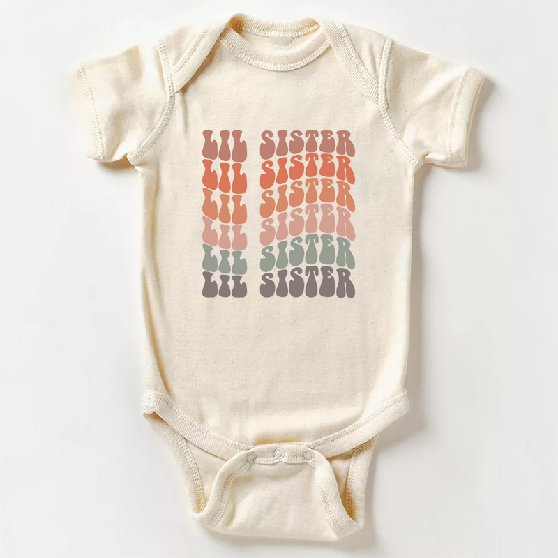 Retro Lil Sister Baby Bodysuit