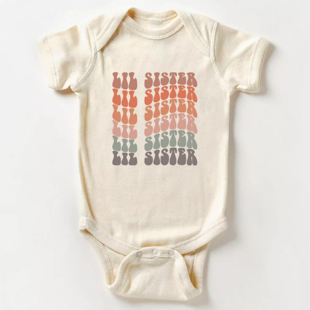 Retro Lil Sister Baby Bodysuit