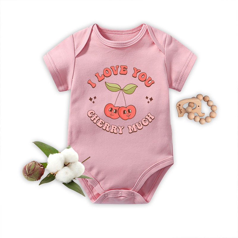 I Love You Cherry Much Bodysuit For Baby