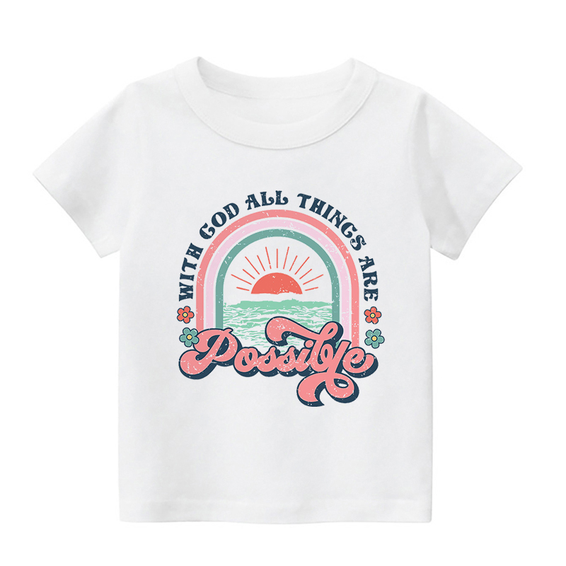 With God All Things Are Possible Kids Shirt