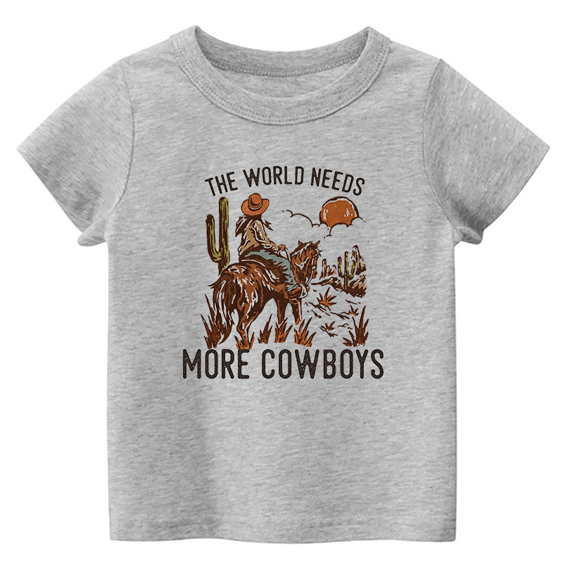 The World Needs More Cowboys Kids T-Shirt