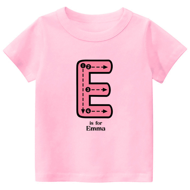 Personalized N Is For Name Tracing Alphabet Kids Shirts