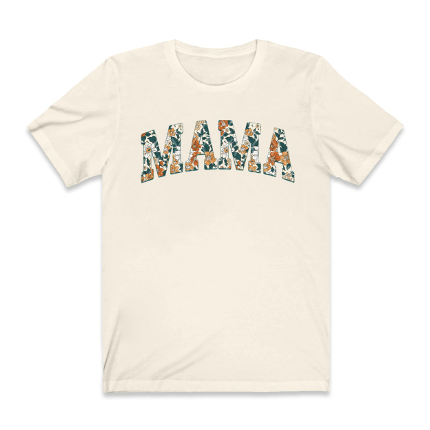 Summer Floral Mama Retro Mom Shirt