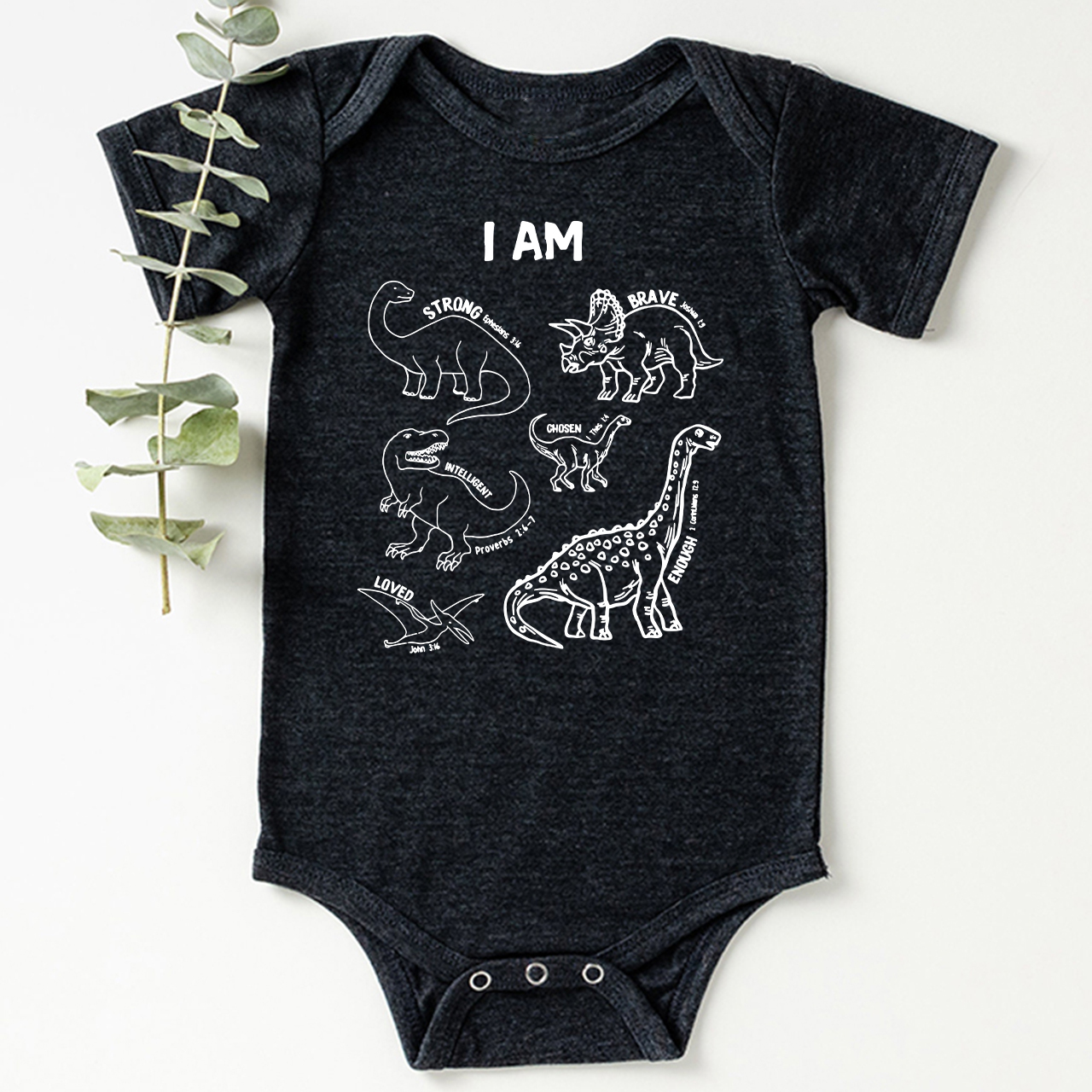 Dinosaurs Affirmation Words Bodysuit