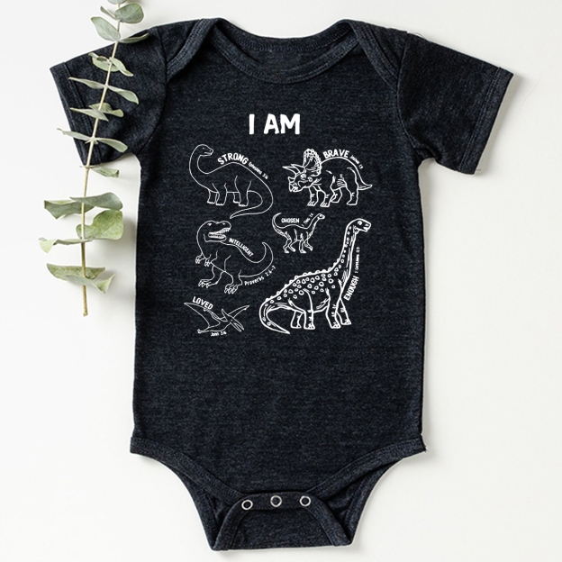 Dinosaurs Affirmation Words Bodysuit