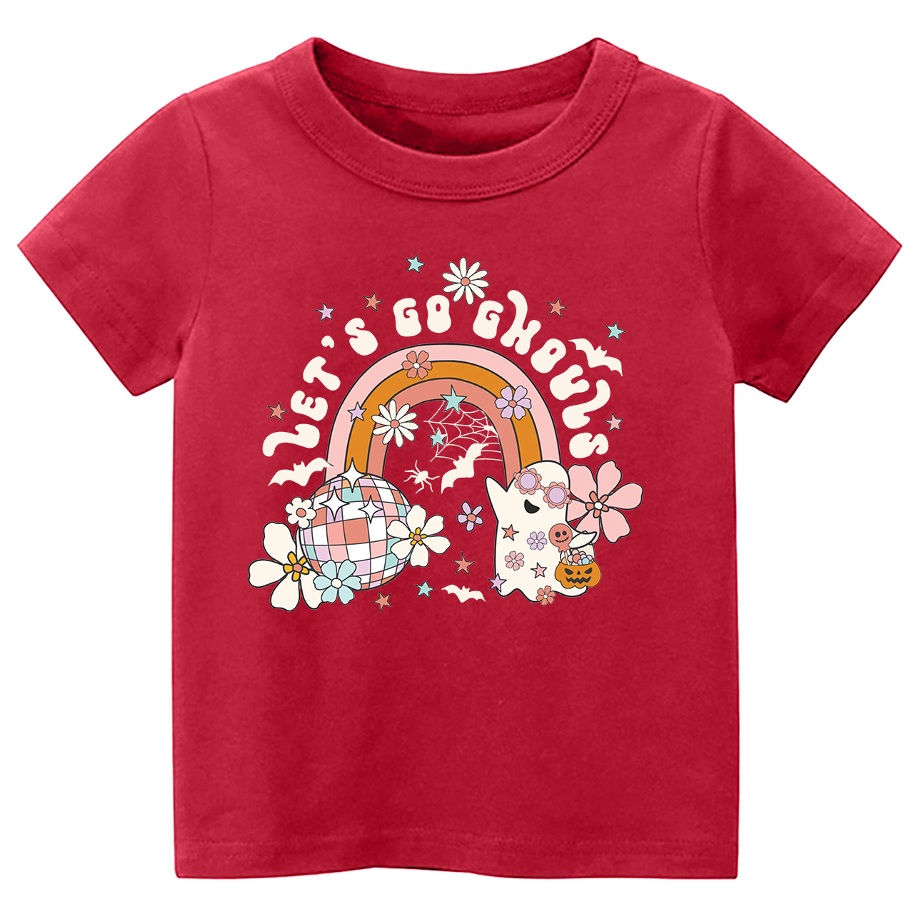 Let's Go Ghouls Retro Natural Toddler Shirt