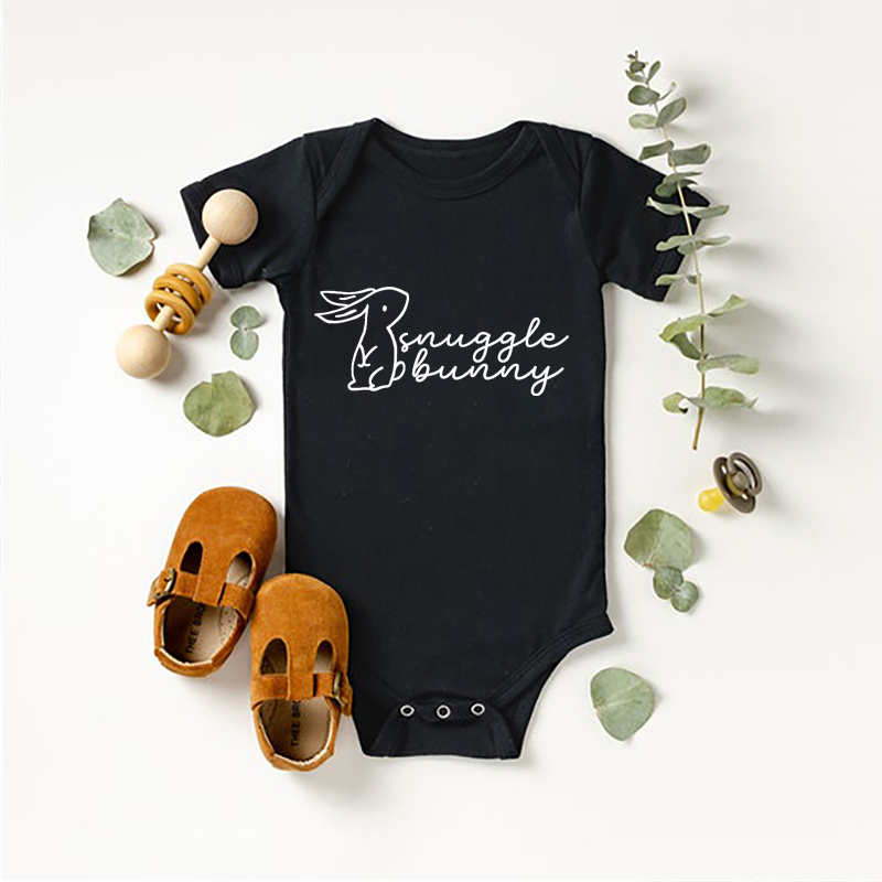 Cute Snuggle Bunny Easter Baby Bodysuit
