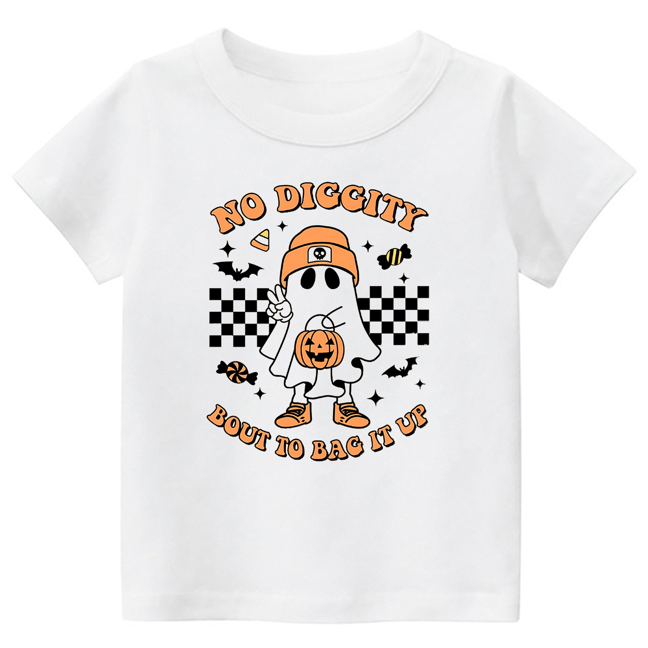Halloween No Diggity Bout To Bag It Up Kids Shirt 