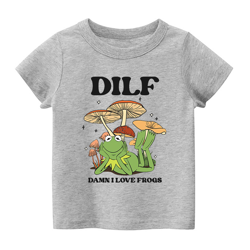 Damn I Love Frogs Dilf Toddler Shirt