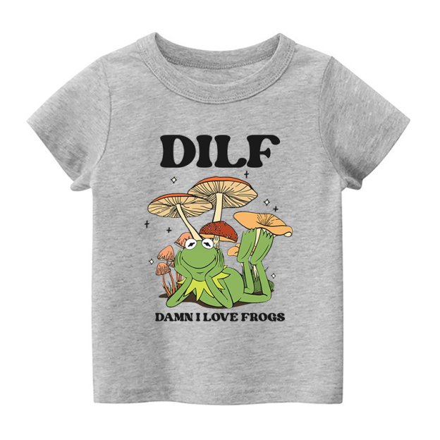 Damn I Love Frogs Dilf Toddler Shirt