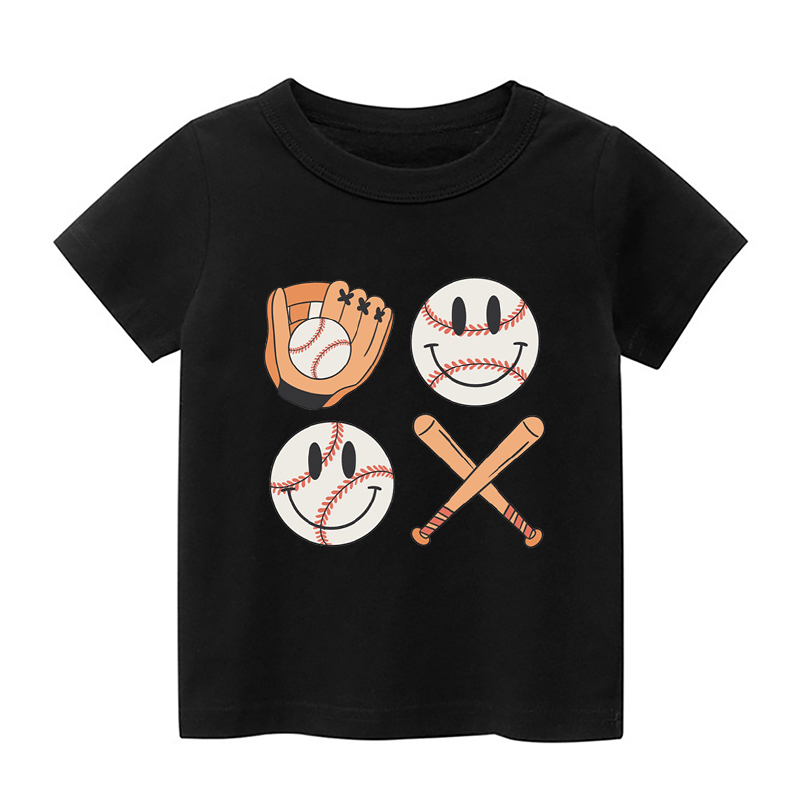 Baseball Vibes Baseball Bat Sports Kids Shirt