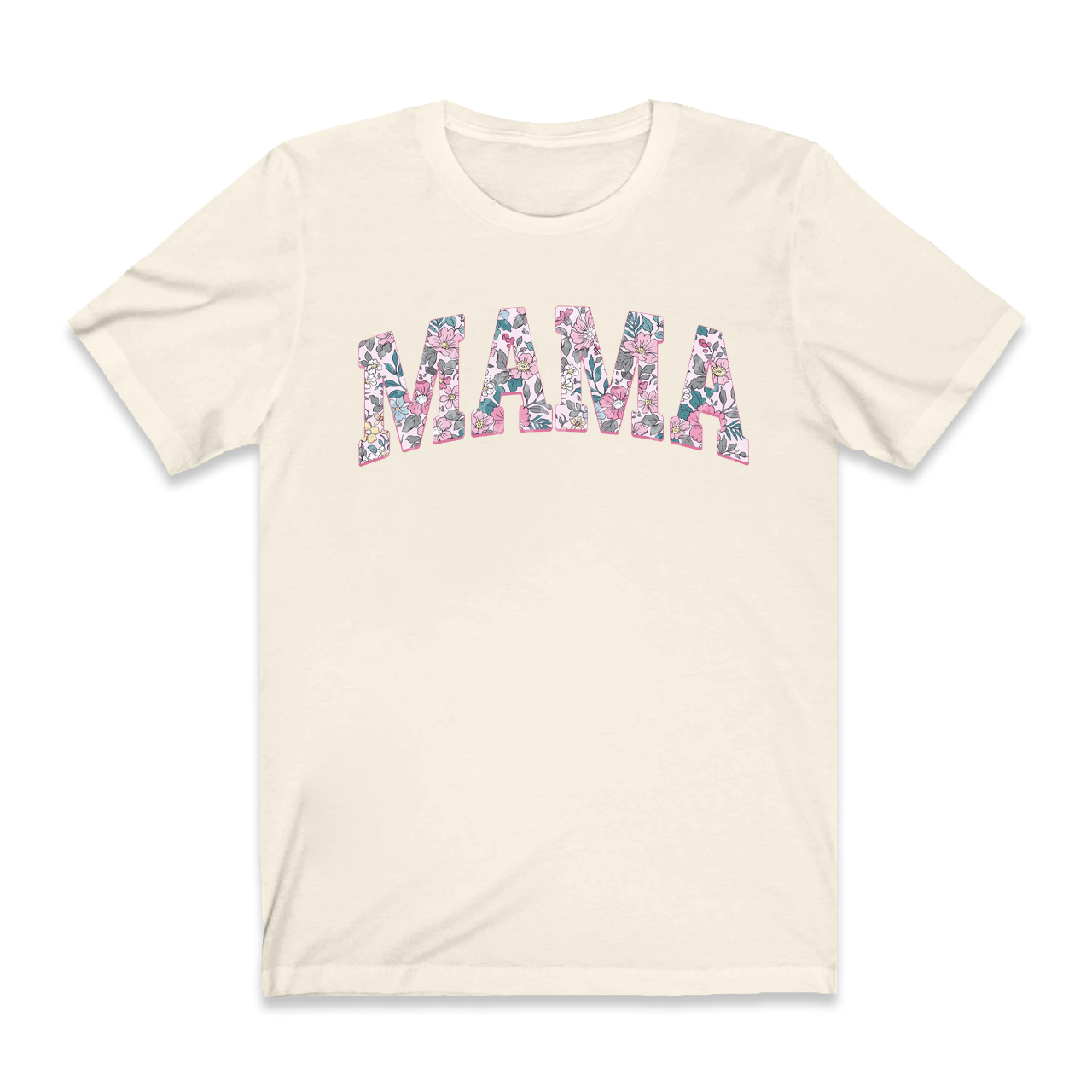 Summer Floral Mama Retro Mom Shirt