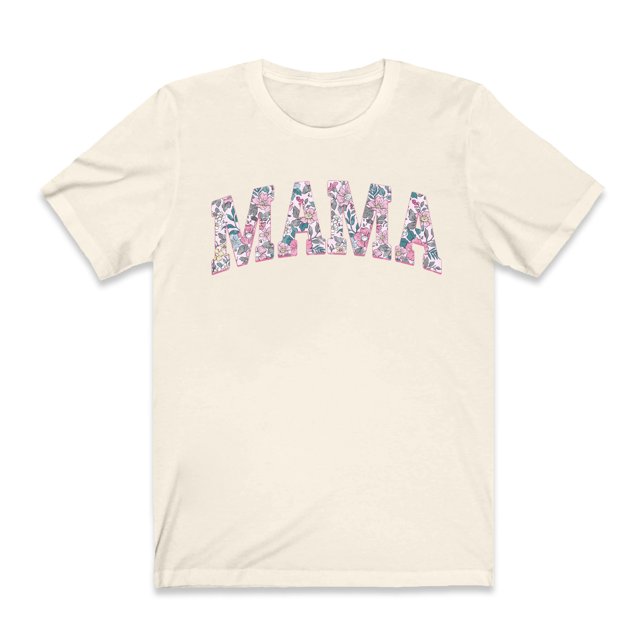 Summer Floral Mama Retro Mom Shirt