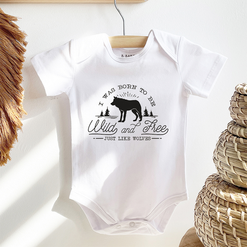 Wild And Free Just Like Wolves Baby Bodysuit