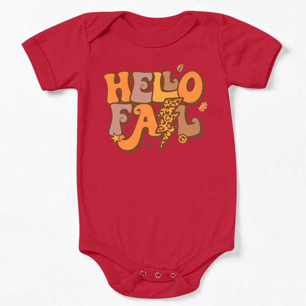 Hello Fall Cute Baby Bodysuit