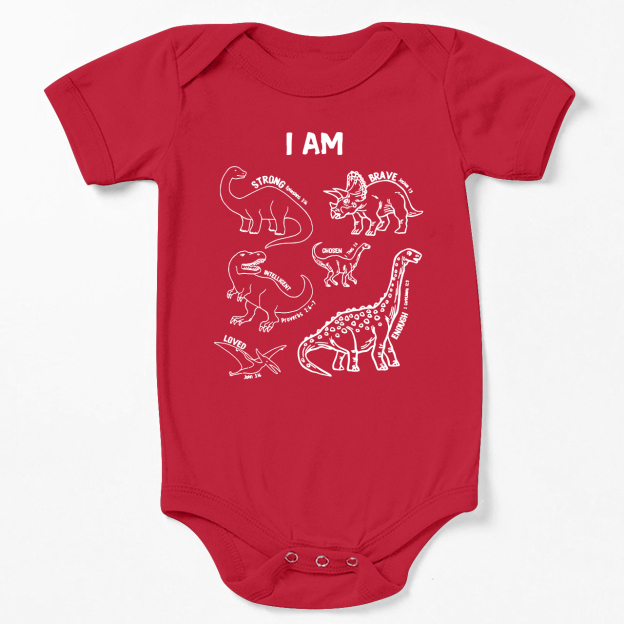 Dinosaurs Affirmation Words Bodysuit