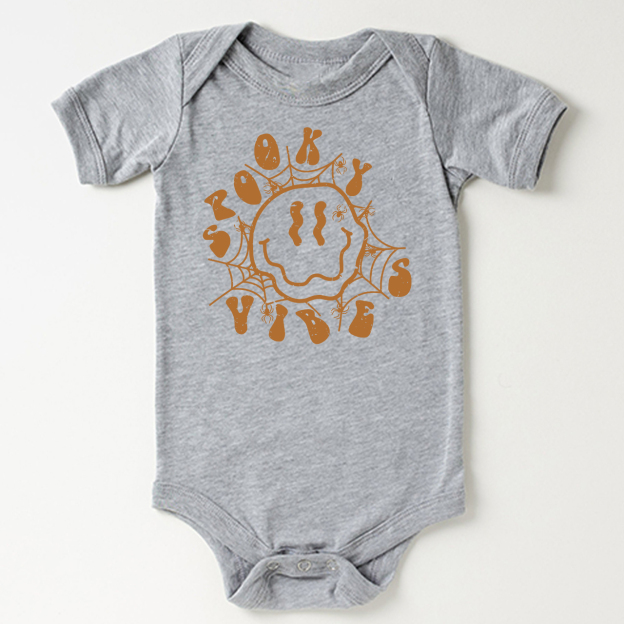 Spooky Spider Web Vibes Cute Fall Baby Bodysuit