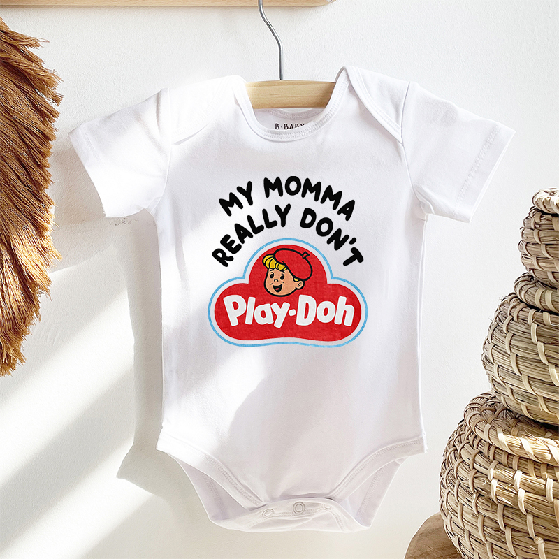 My Momma Really Don't Play-Doh Baby Bodysuit
