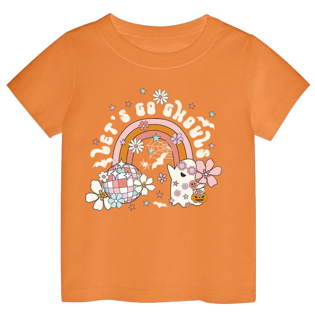 Let's Go Ghouls Retro Natural Toddler Shirt