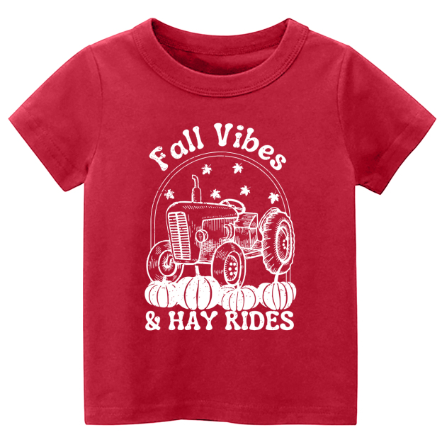 Fall Vibes And Hayrides Kids Shirt