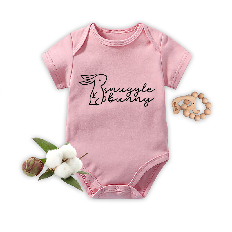 Cute Snuggle Bunny Easter Baby Bodysuit