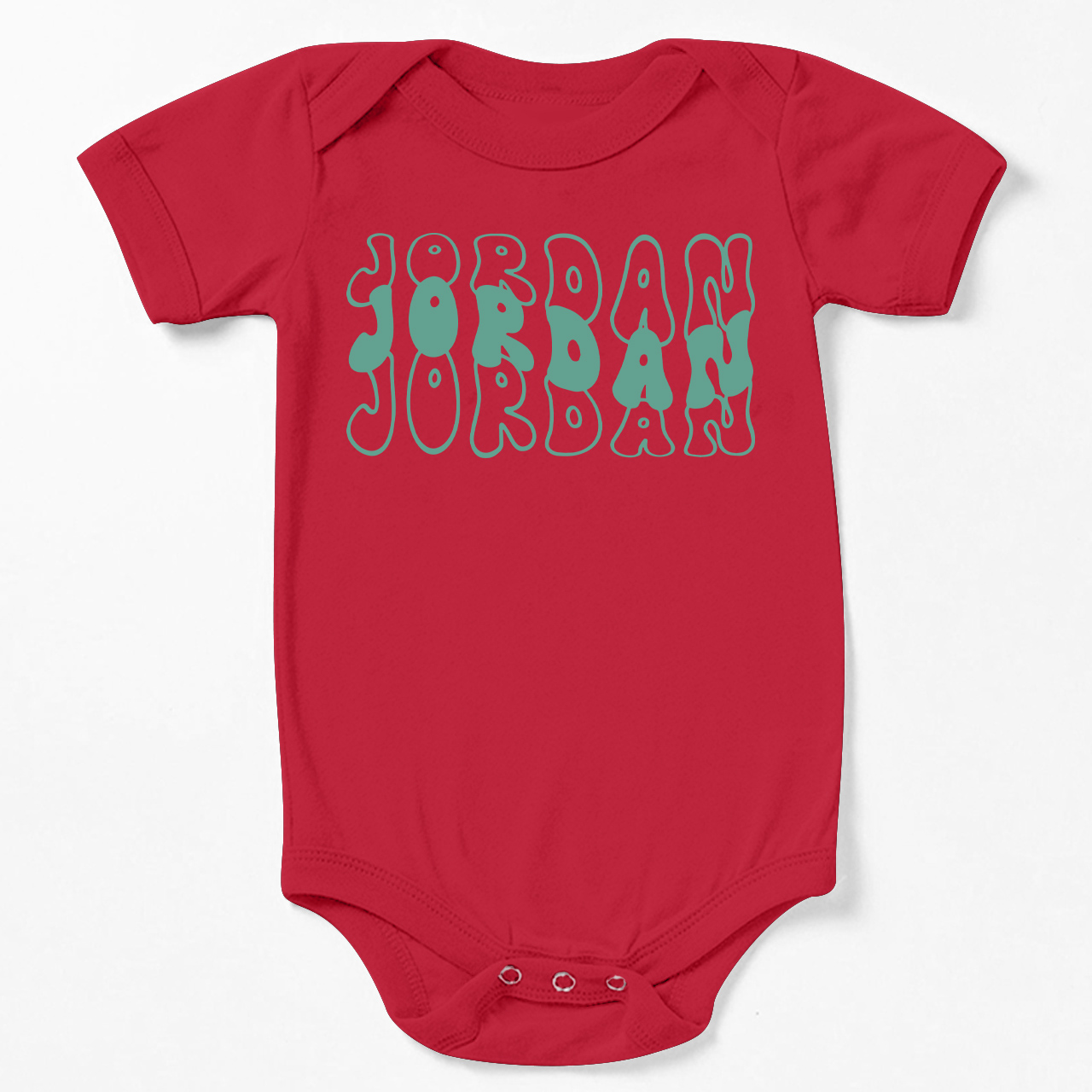 Custom With Retro Wavy Name Bodysuit For Baby