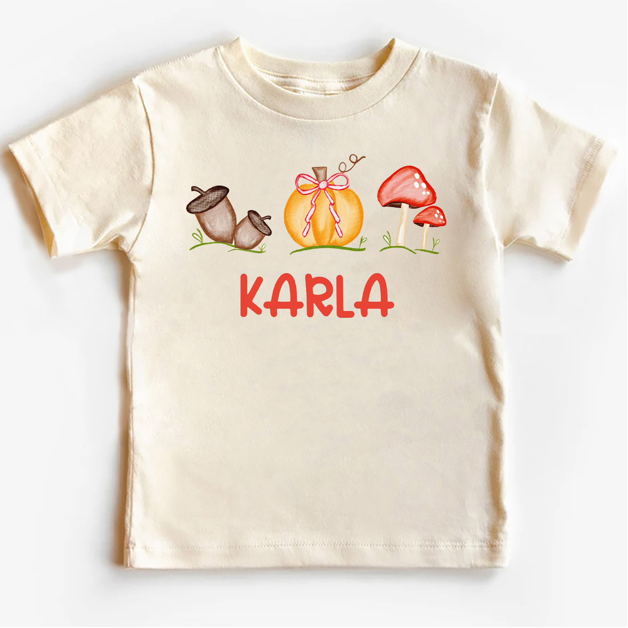 Personalized Fall Mushroom Kids Shirt