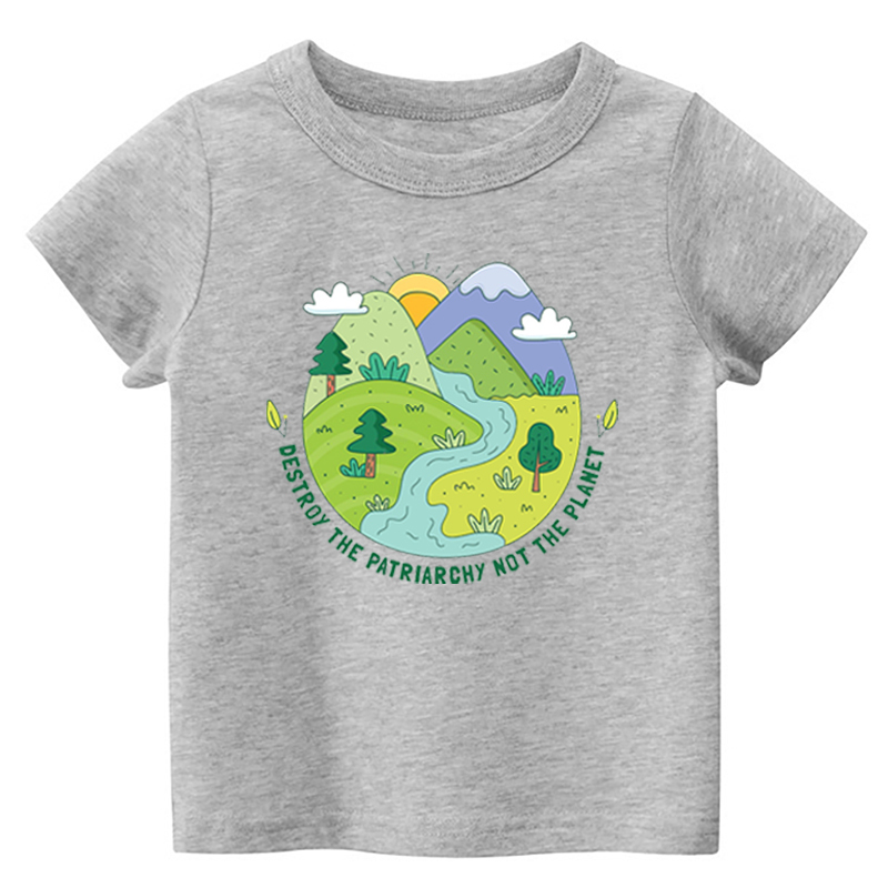 Destroy The Patriarchy Earth Day Kids T-Shirt