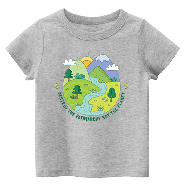 Destroy The Patriarchy Earth Day Kids T-Shirt